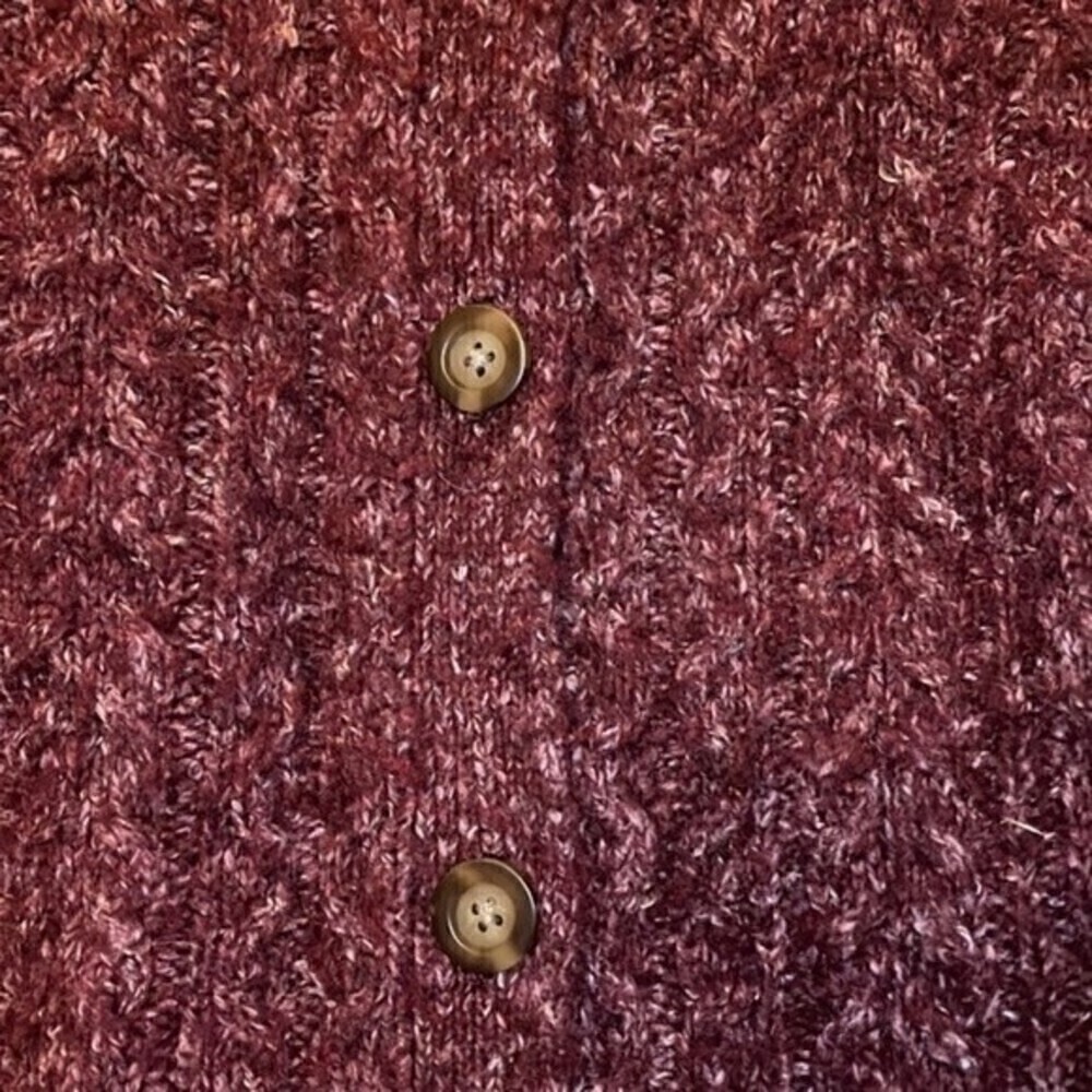 L.l. Bean Button Up Wool Blend Large Button Cardi… - image 3